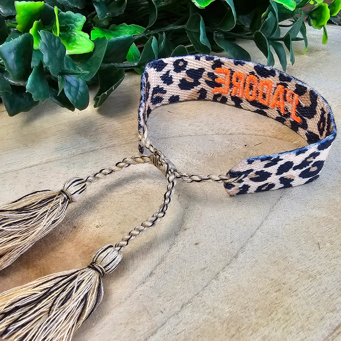 Bracelet Zébra léopard/orange