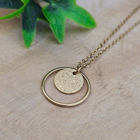 Collier Jalna médaille pailletée