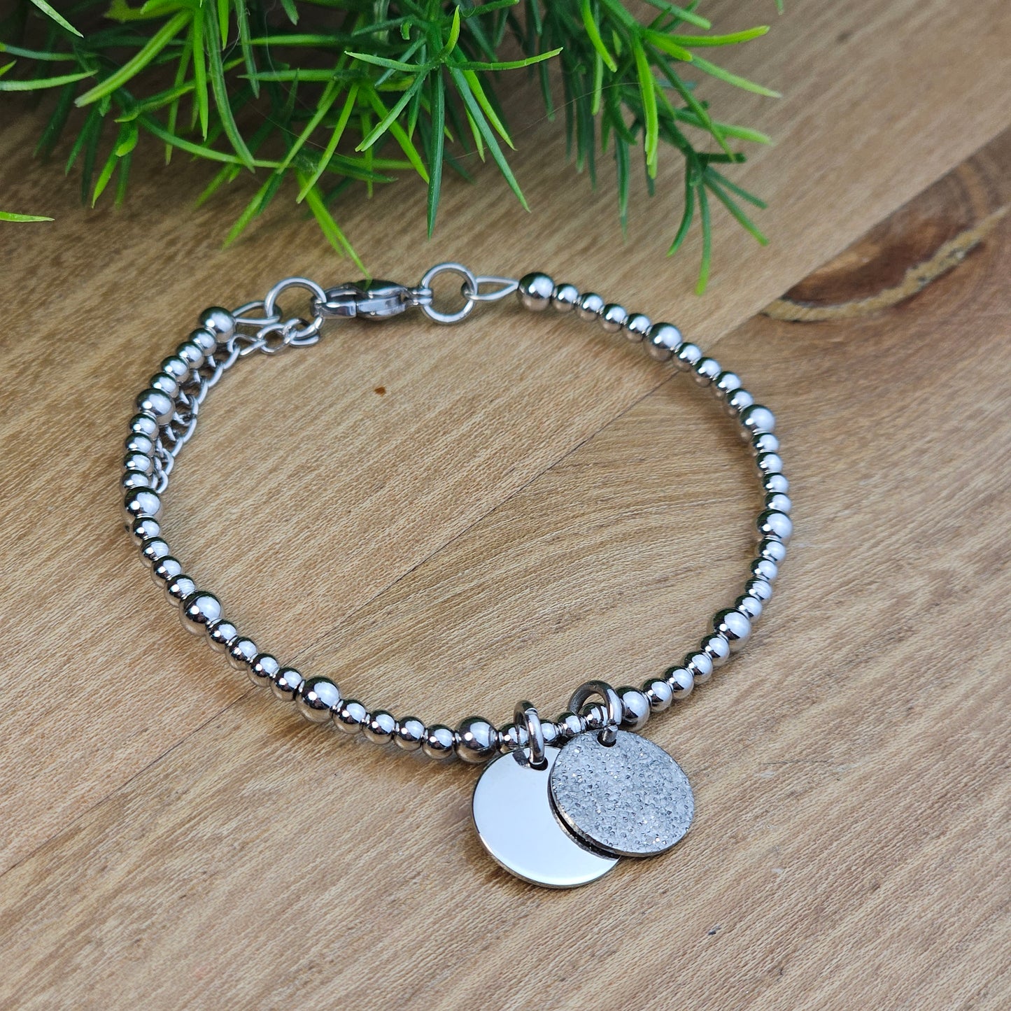 Bracelet Marjolaine 2 médailles