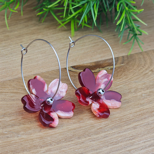 Créoles Andréa rouge