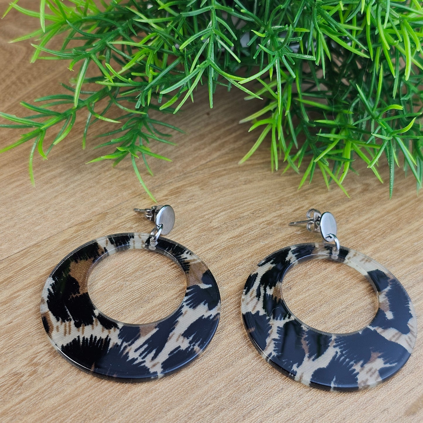 Boucles d'oreilles Sensuane léopard