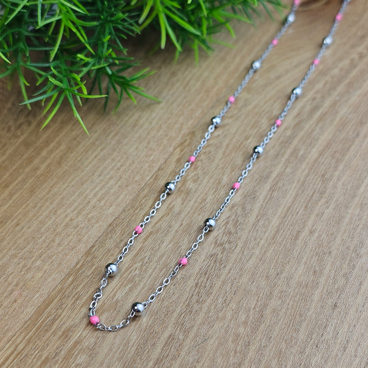 Collier Gwen coloré argenté