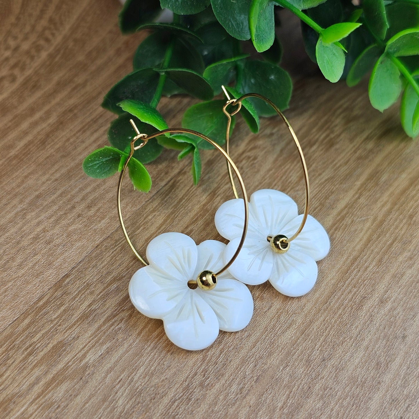 Boucles d'oreilles Leïla dorée