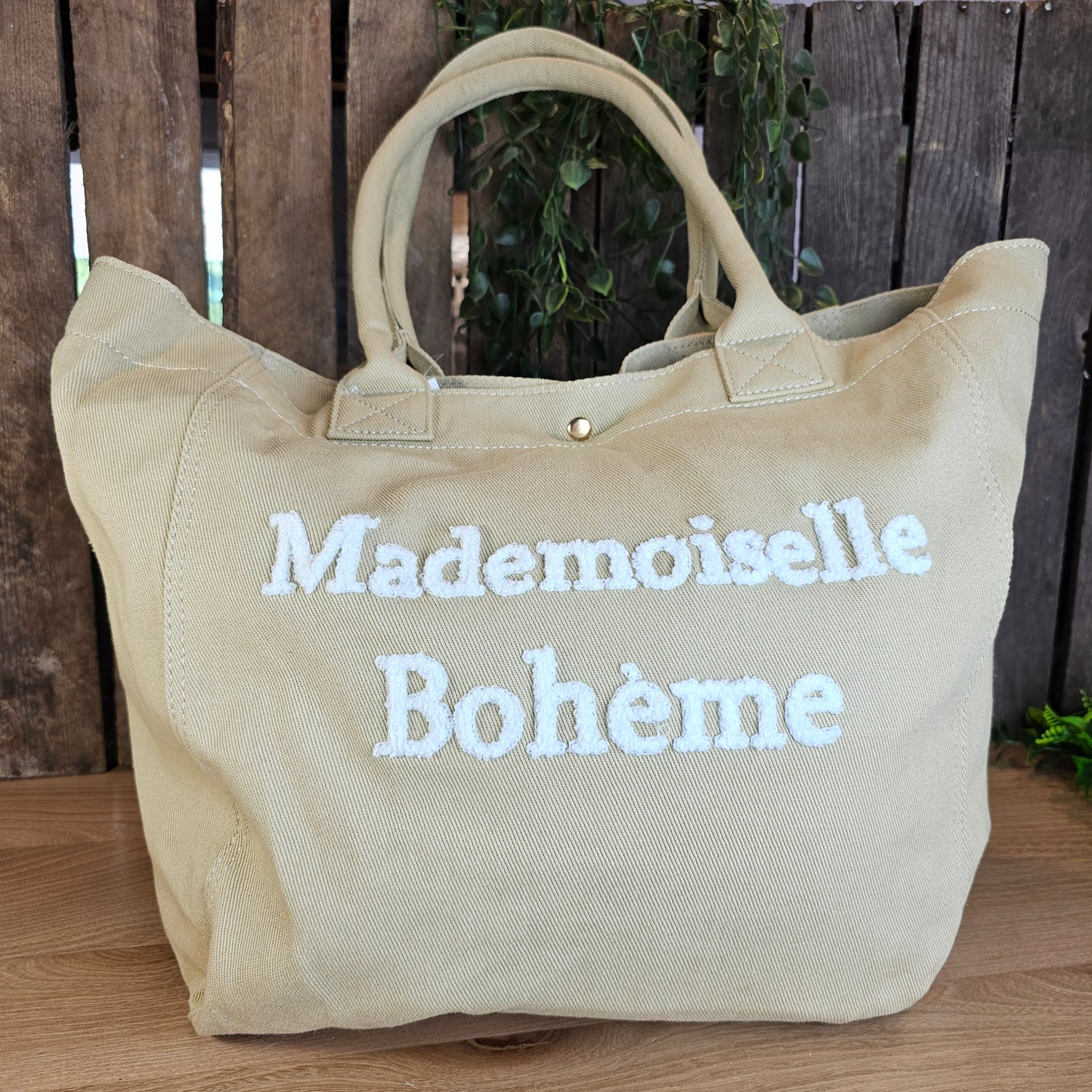 Sac cabas Mademoiselle bohème taupe