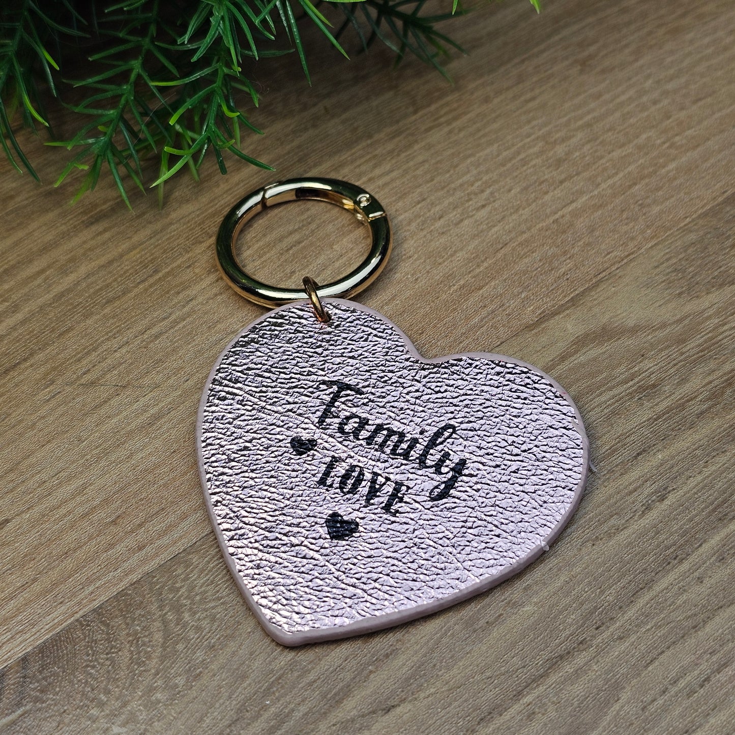 Porte-clés "Family love" rose