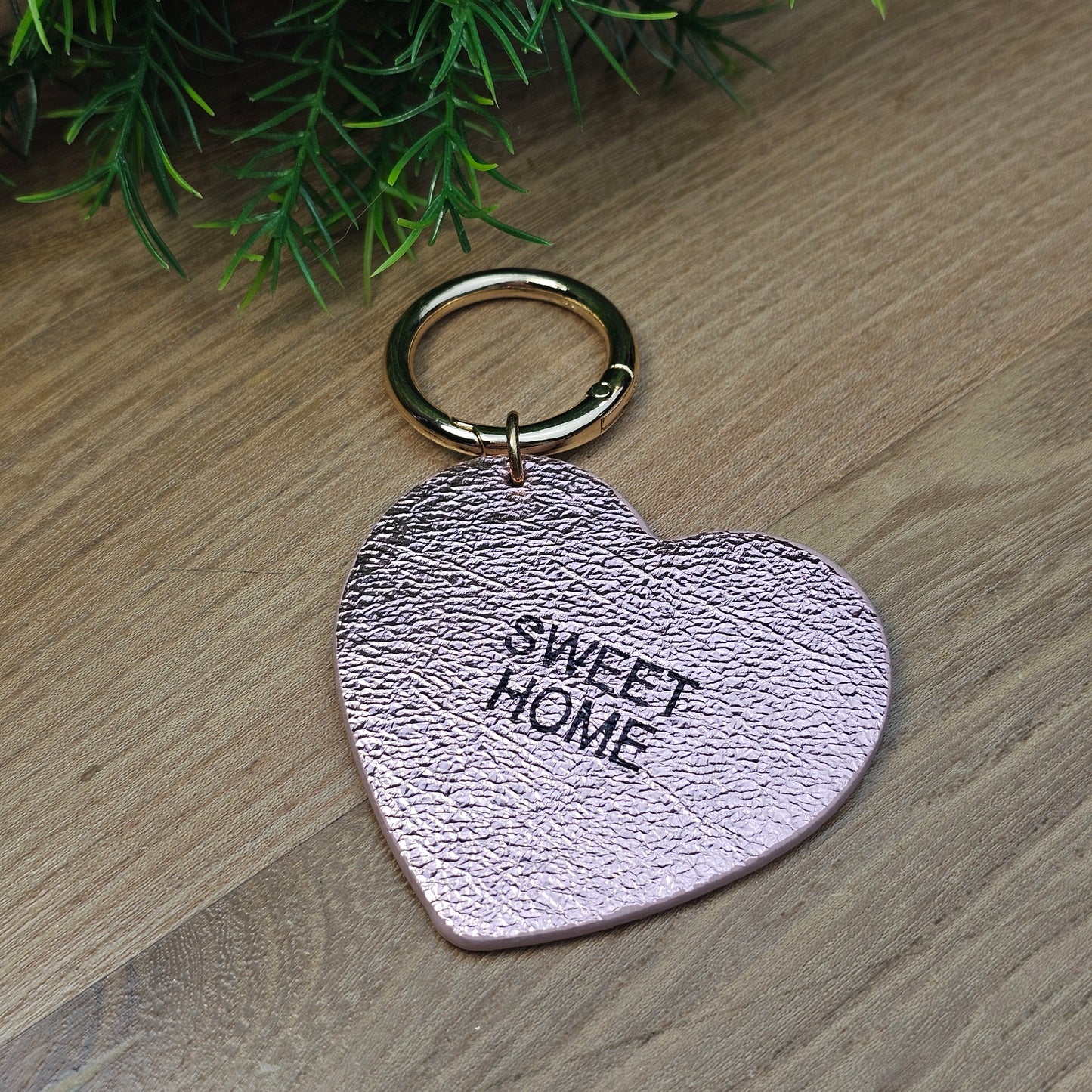 Porte-clés "Sweet Home" rose