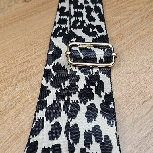 Bandoulière motifs léopard beige