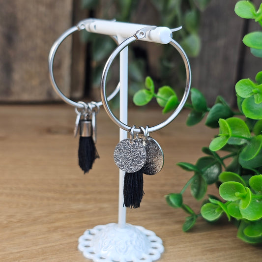 Créoles Caroline argentée