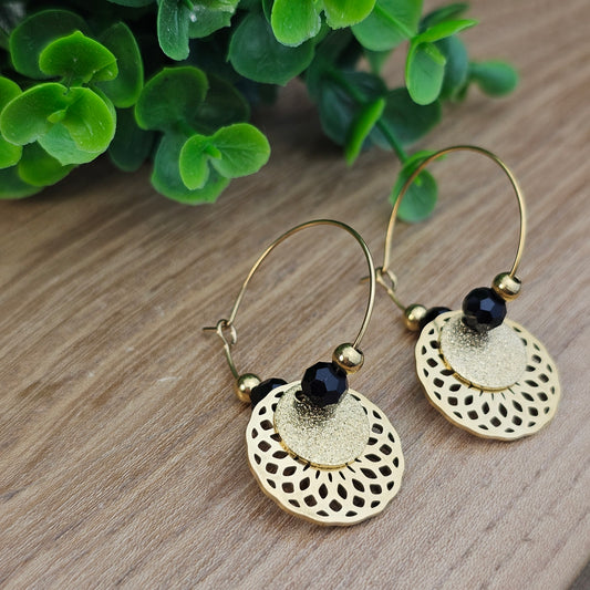 Boucles d'oreilles Cynthia doré