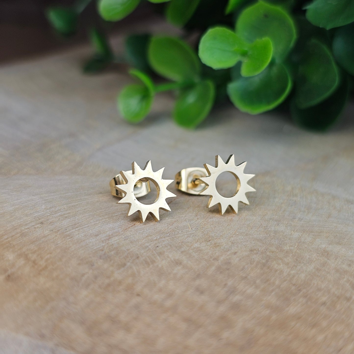 Boucles d'oreilles puces soleil