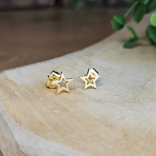 Boucles d'oreilles étoile évidée