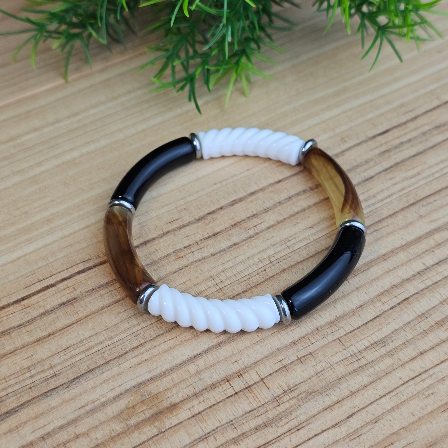 Bracelet Laurane noir/bronze