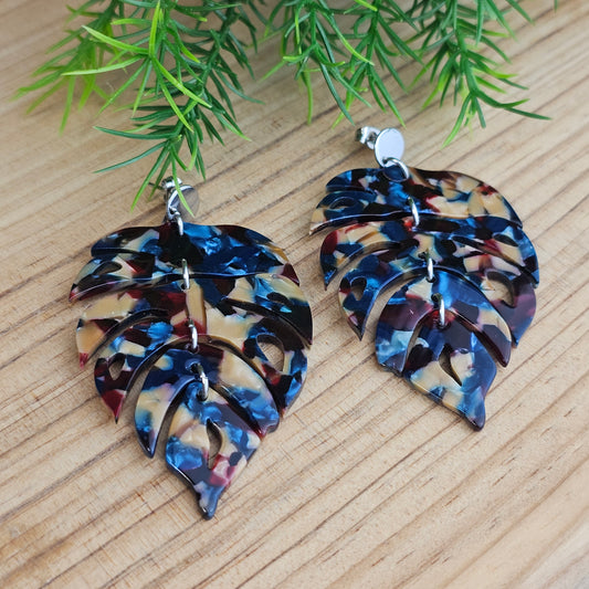 Boucles d'oreilles Marine bleu