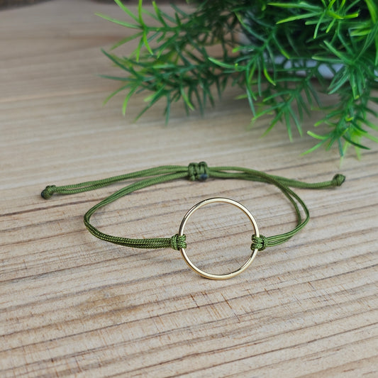 Bracelet Maude cordon kaki