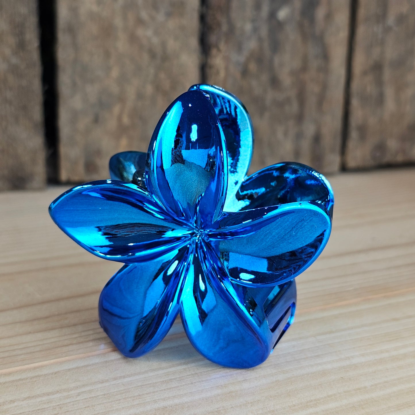 Pince cheveux fleur bleu