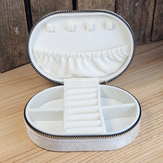 Boîte à bijoux beige