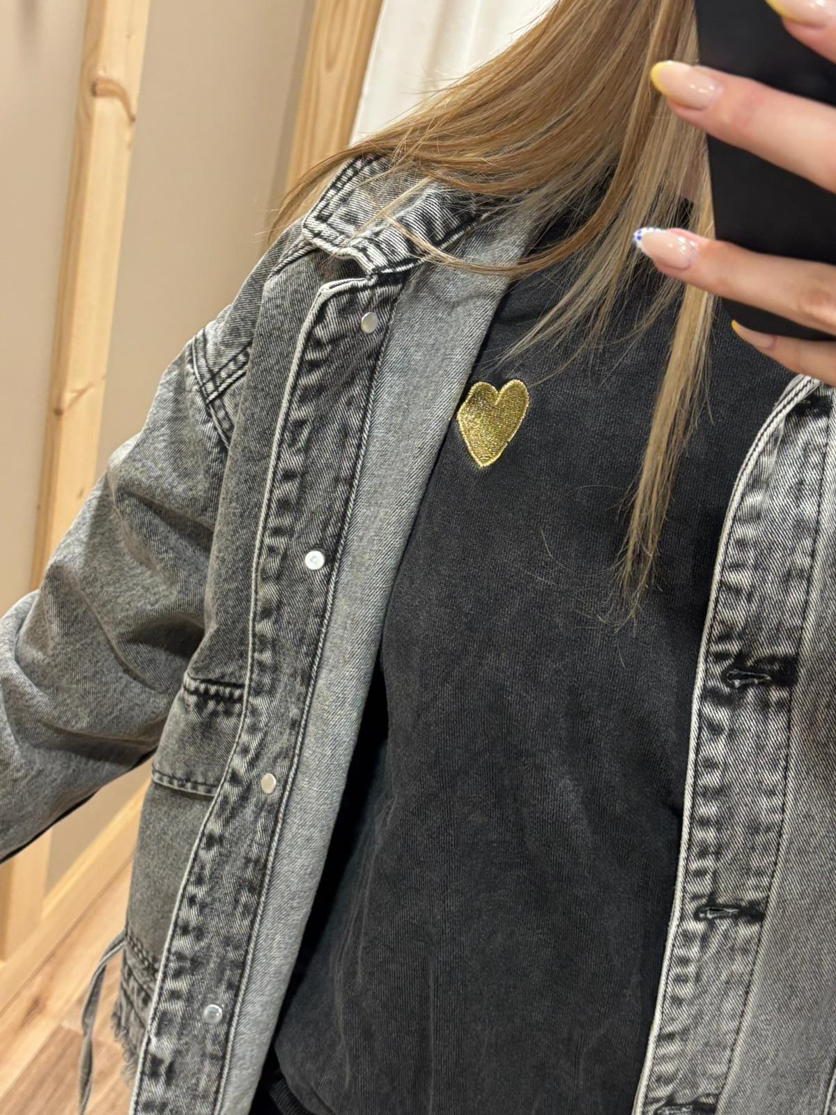 Veste oversize gris délavé