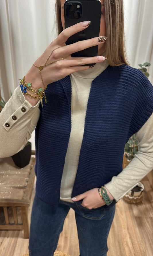 Gilet sans manche bleu marine