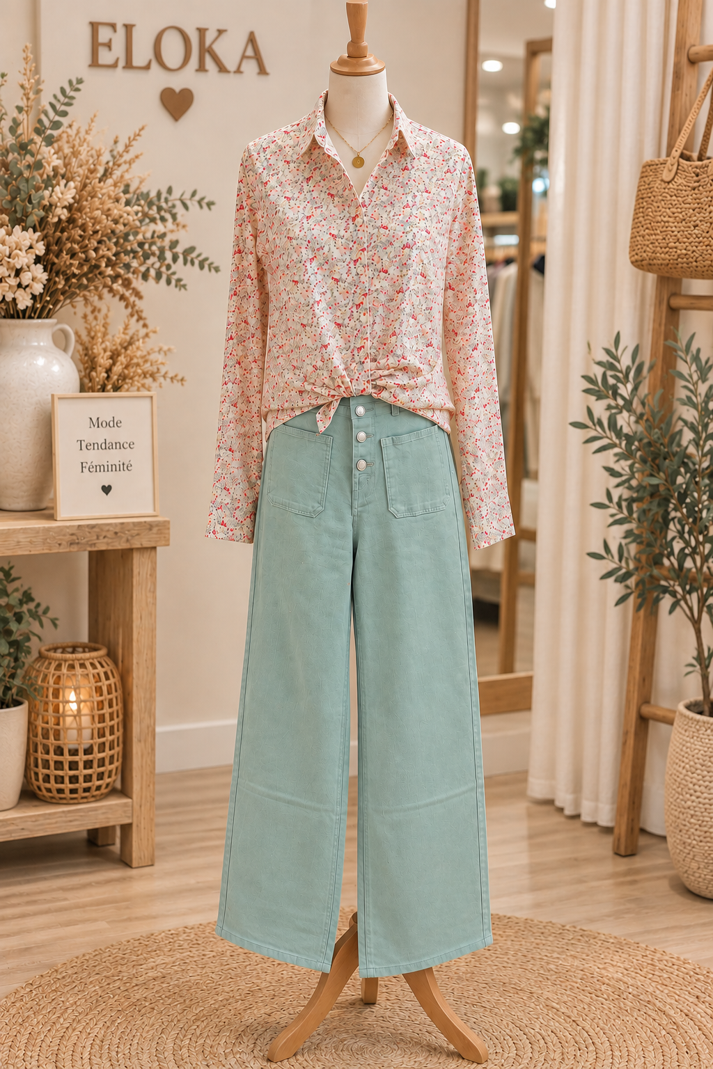 Chemise imprimée fleuri