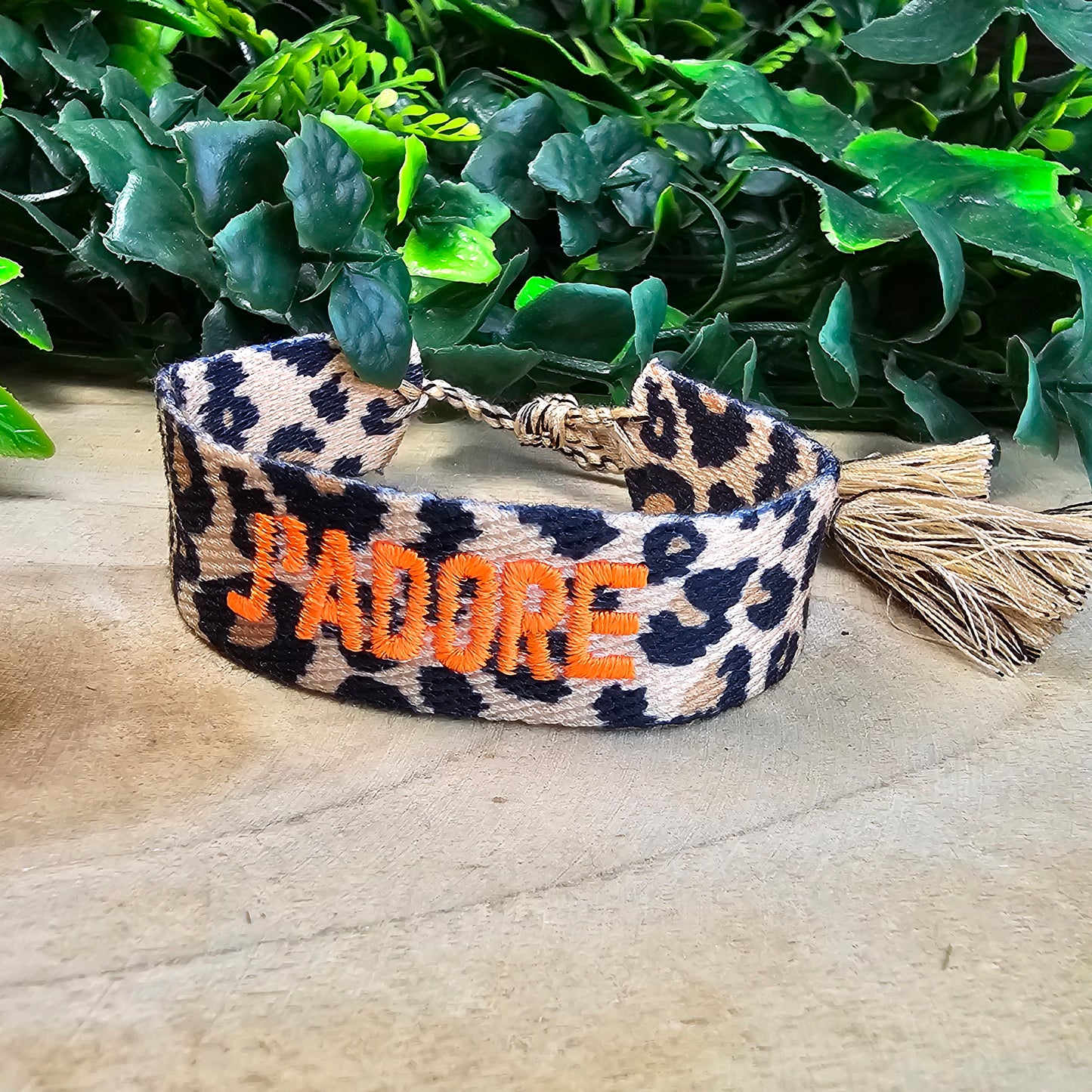 Bracelet Zébra léopard/orange