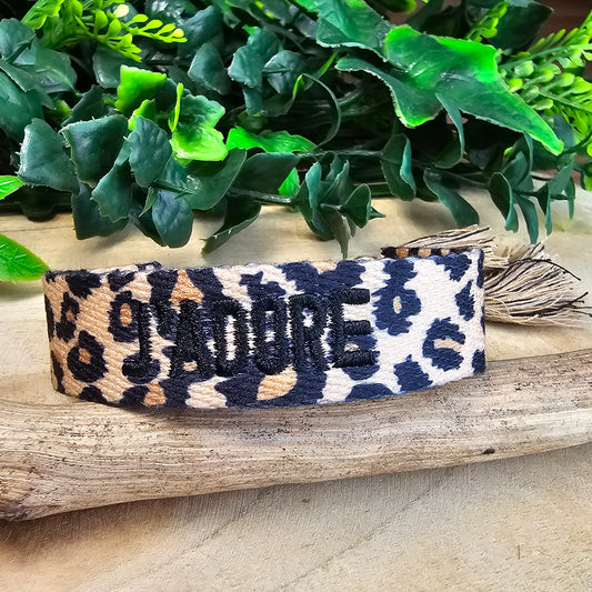 Bracelet Zébra léopard/noir