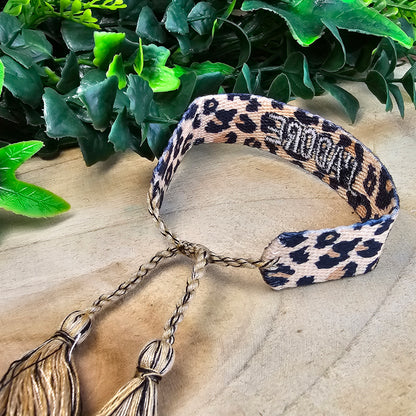 Bracelet Zébra léopard/noir