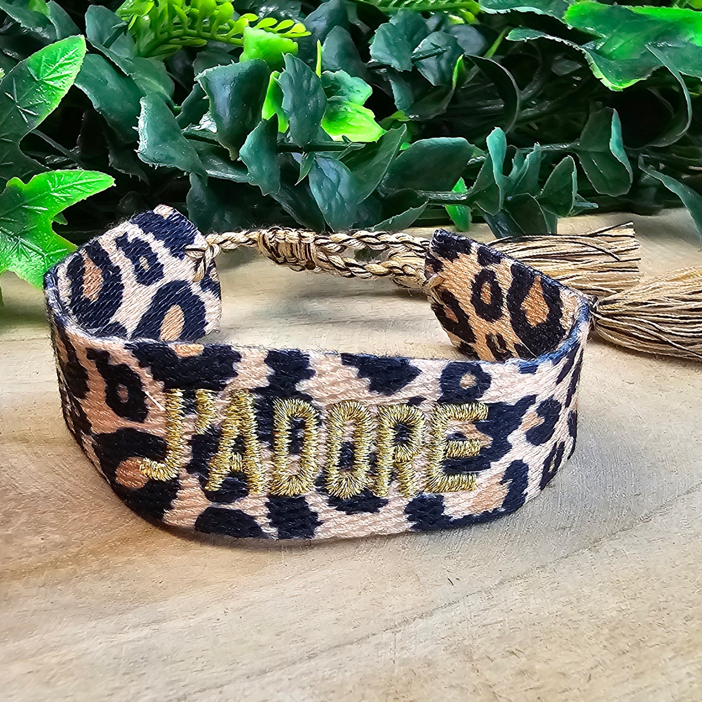 Bracelet Zébra léopard/doré