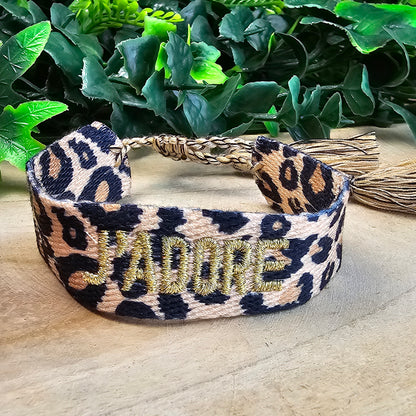 Bracelet Zébra léopard/doré