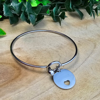 Jonc Aurélie médaille petit coeur