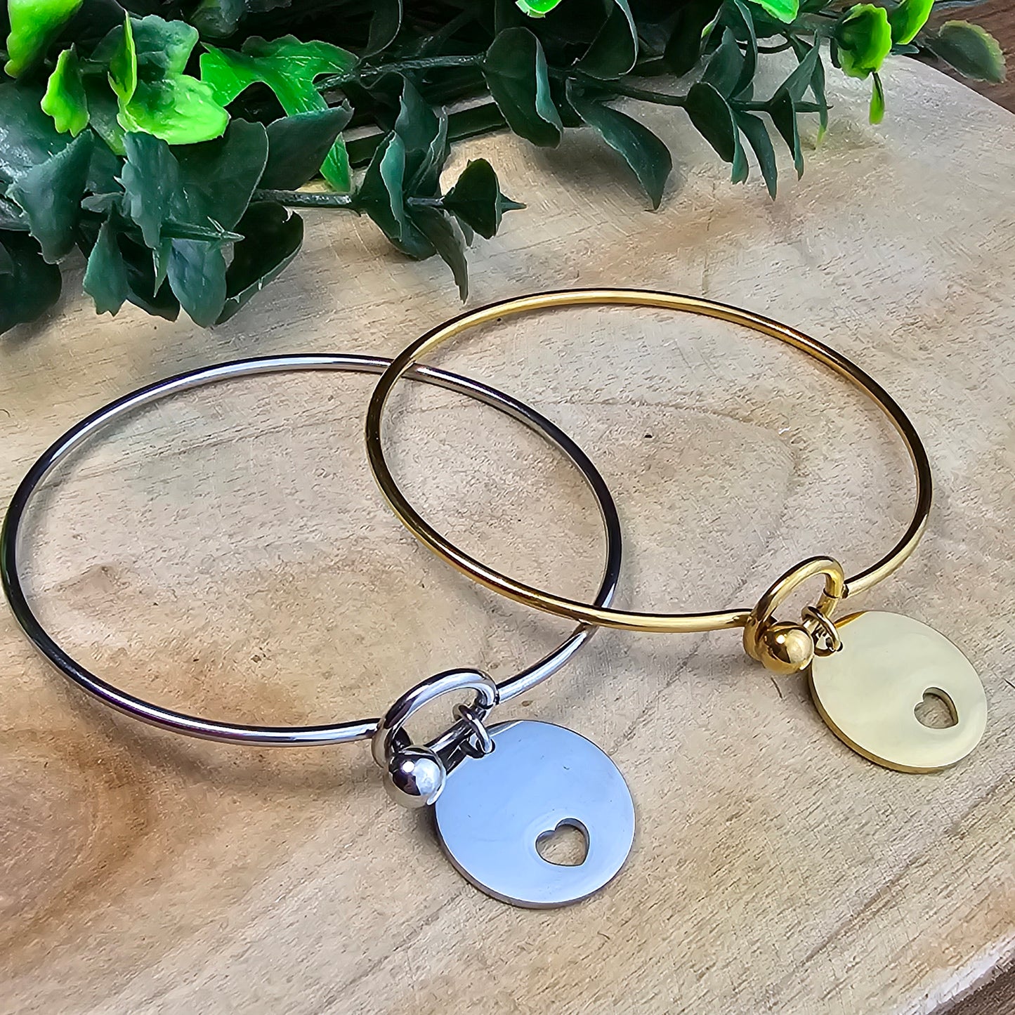 Jonc Aurélie médaille petit coeur