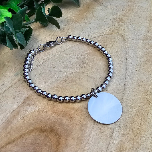 Bracelet Abbie médaille lisse