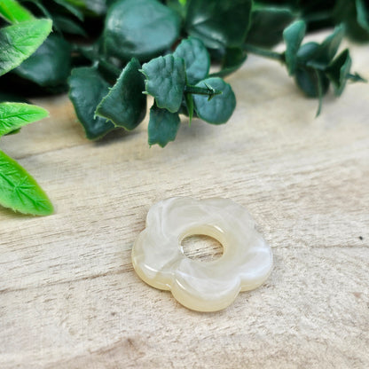 Fleurs résine 25 mm (lot de 2)