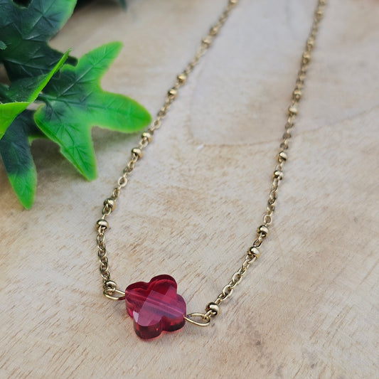 Collier Iro bordeaux