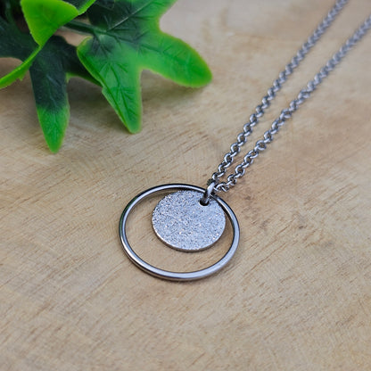 Collier Jalna médaille pailletée