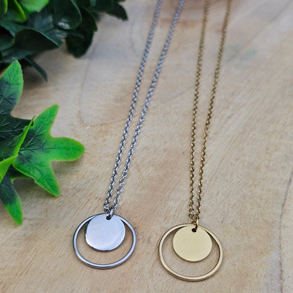 Collier Jalna médaille lisse