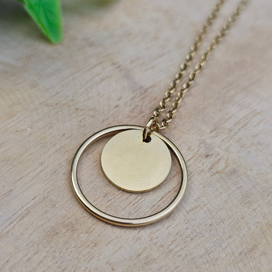 Collier Jalna médaille lisse