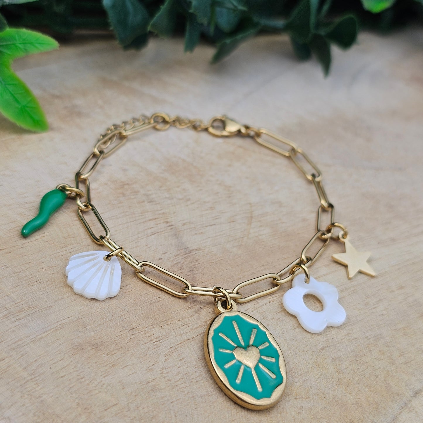 Bracelet Nila vert foncé