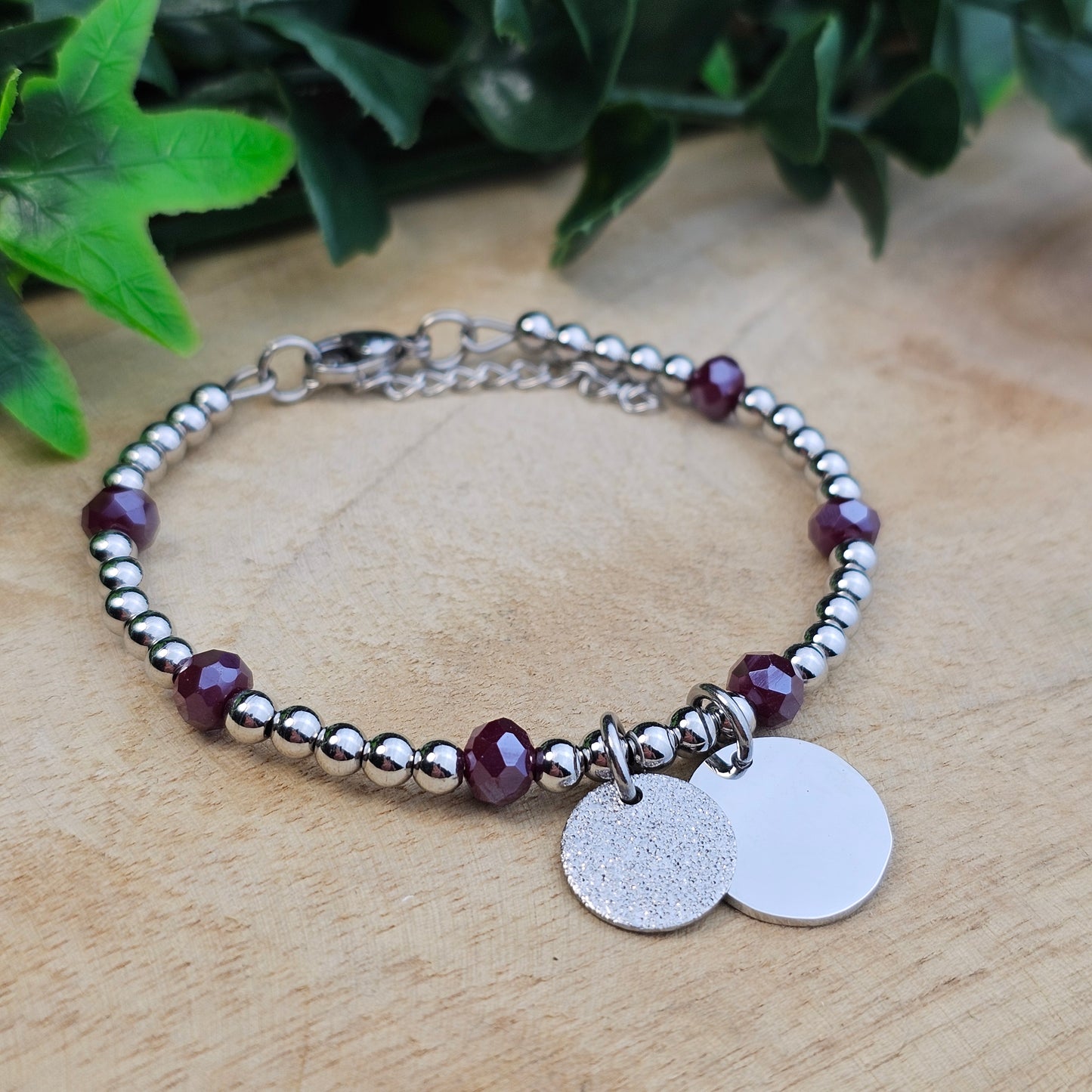 Bracelet Léa argenté 2 médailles