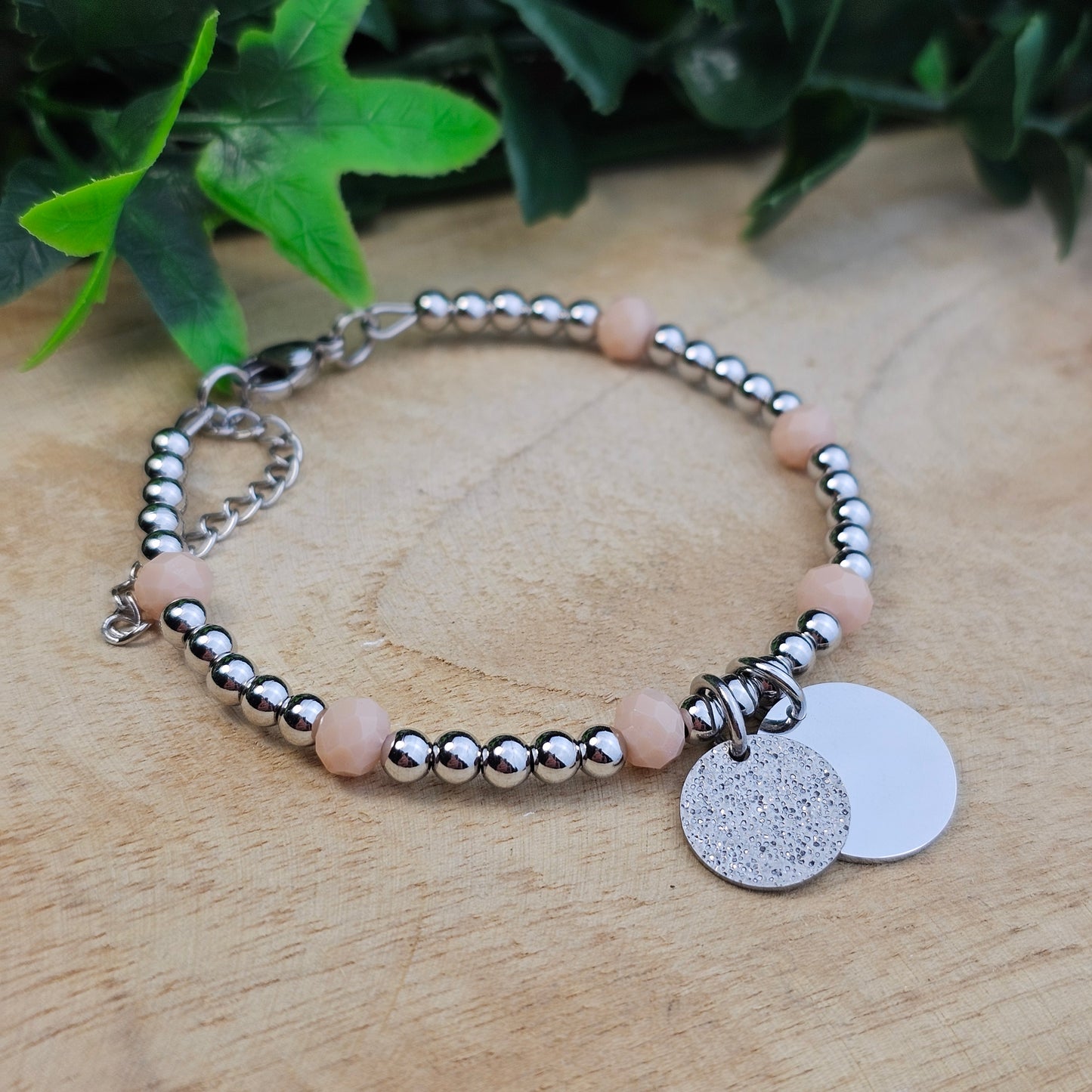 Bracelet Léa argenté 2 médailles