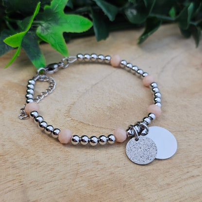 Bracelet Léa argenté 2 médailles