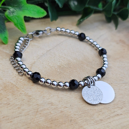 Bracelet Léa argenté 2 médailles