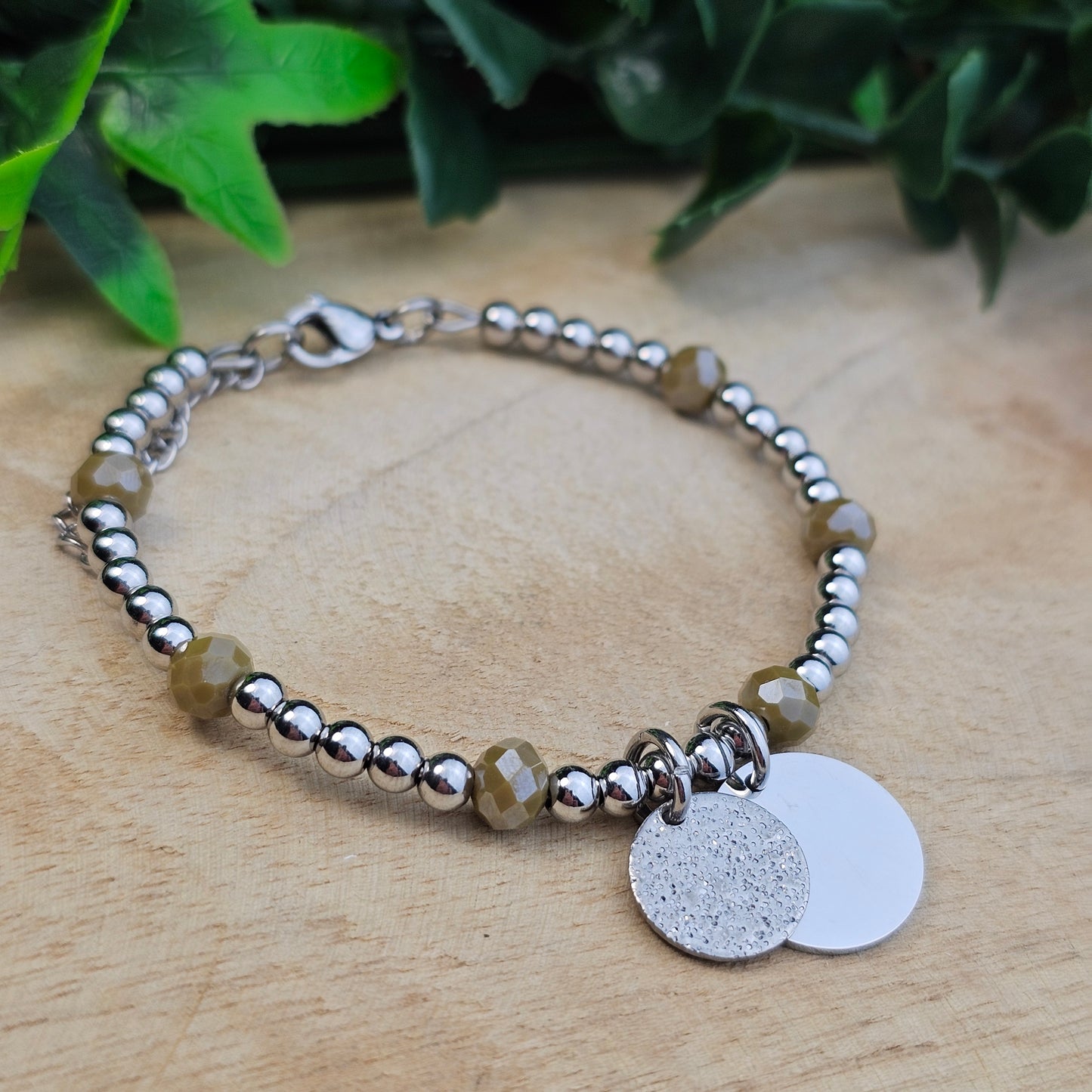 Bracelet Léa argenté 2 médailles