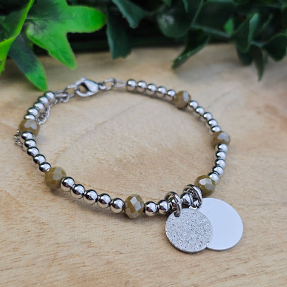 Bracelet Léa argenté 2 médailles