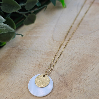 Collier Océane médaille pailletée