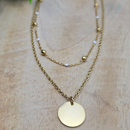 Collier double Ninon doré