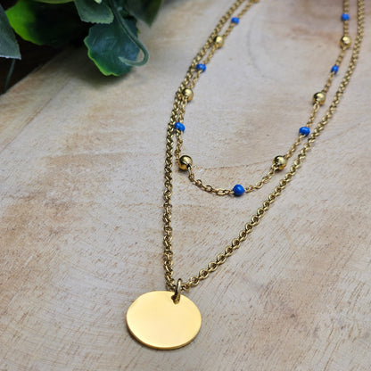 Collier double Ninon doré
