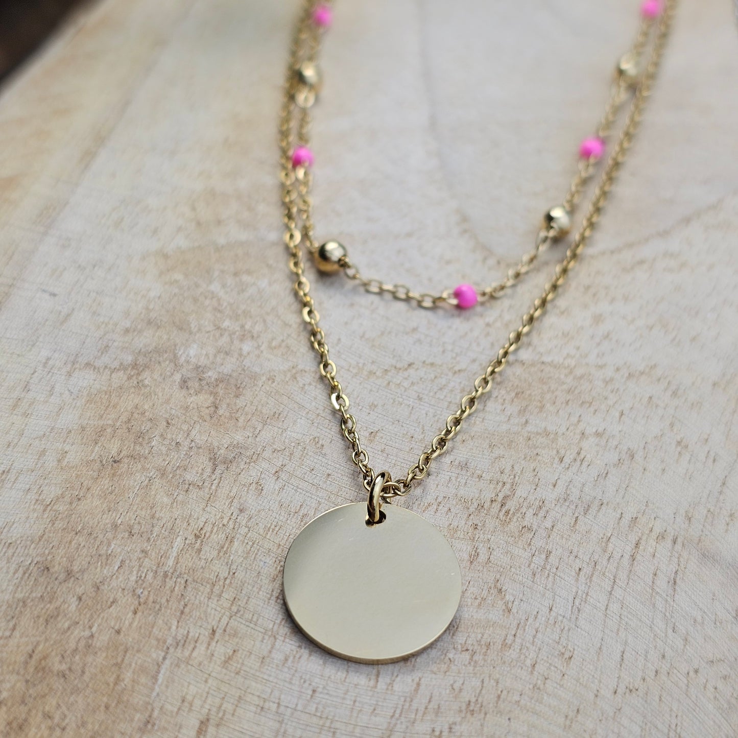 Collier double Ninon doré