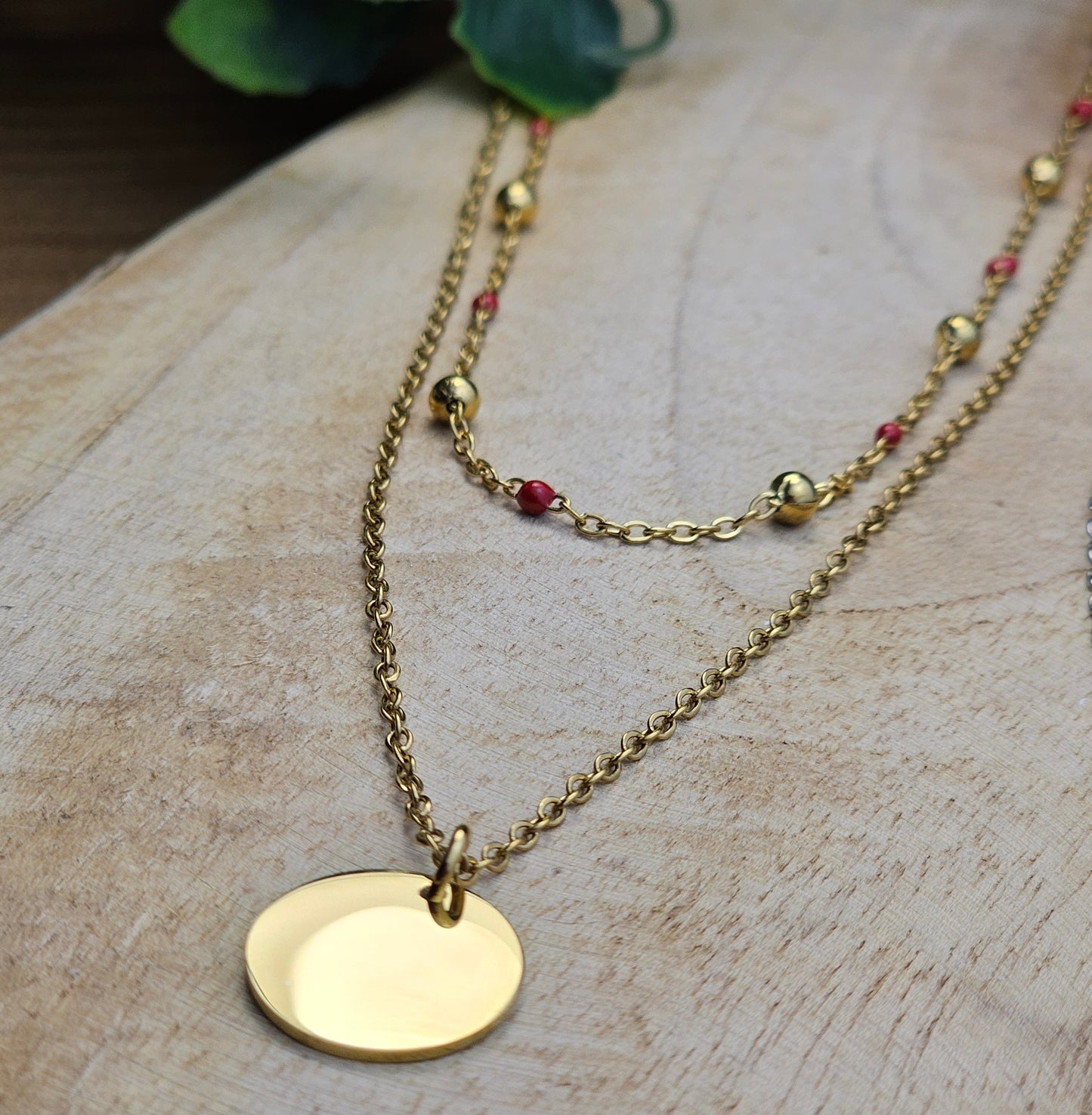 Collier double Ninon doré