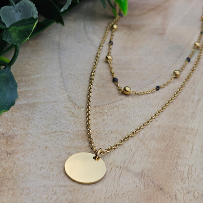 Collier double Ninon doré