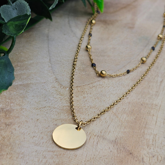 Collier double Ninon doré